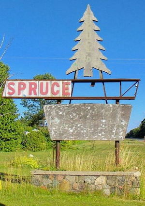 Spruce Lodge - Sign From Alan On Flickr (newer photo)